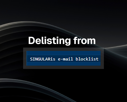Singular TTK Blacklist Check &amp; Removal Process