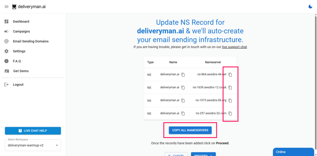 ns record details on deliverymanAI